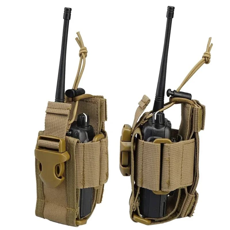 DulMolle-Poudres radio bidirectionnelles Walperforated Talkie Holder, Sac de taille, Nylon Magazine, Portable Interphone Holster, Pack de chasse