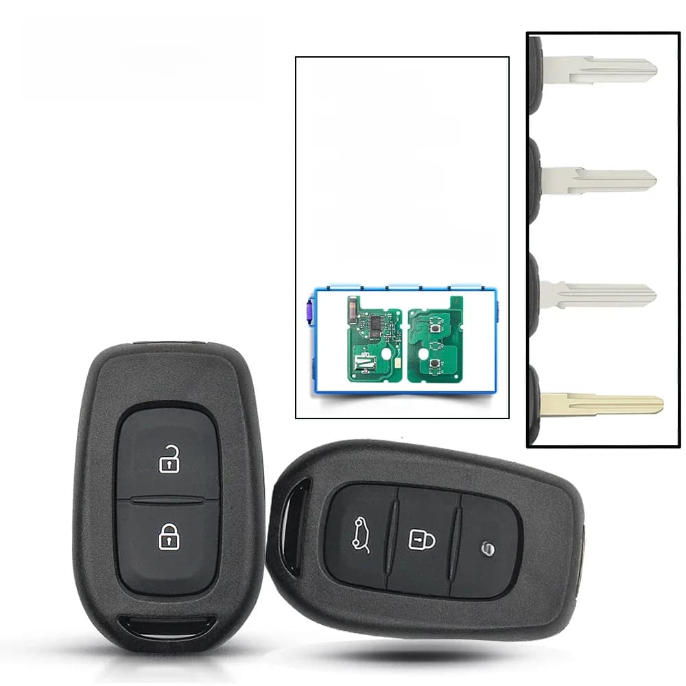 KEYYOU – clé télécommande 2/3 boutons, 434MHZ, avec puce 4A PCF7961M, pour Renault Sandero Dacia Logan 2 Stepway Clio4 Duster 2016