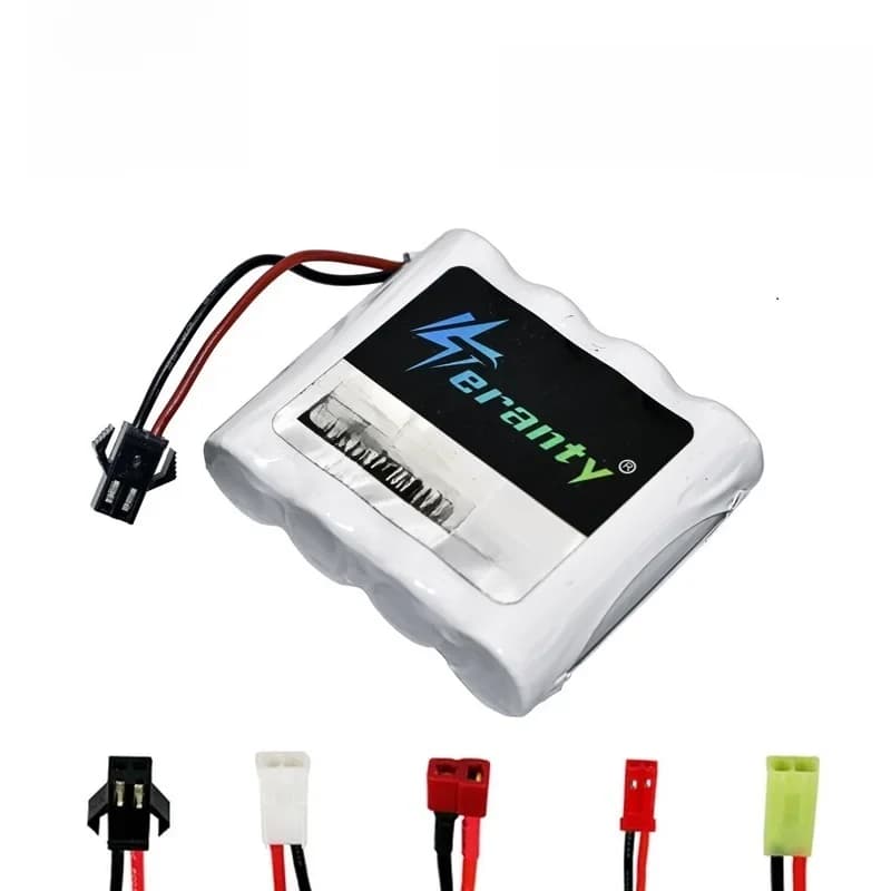 Batterie rechargeable NiMH haute capacité 4.8v 3000mAH pour jouets RC, voitures, chars, robots, bateaux, armes à feu JST/SM/EL2P/TAMIYA