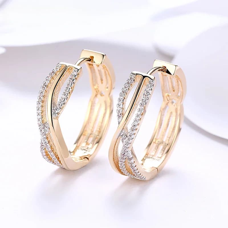 ARAVANT – boucles d'oreilles torsadées en argent 925, 24mm, or 18 carats, bijoux de mariage à la mode pour femmes