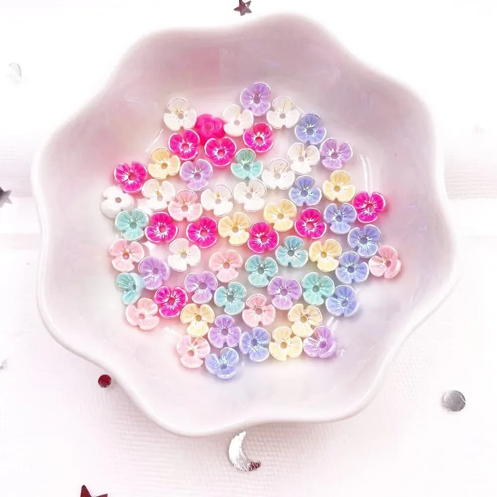 Mini strass colorés 3D pour Nail Art, 50 pièces, 6mm, 1 trou, pour scrapbooking bricolage manucure, ornements SL09