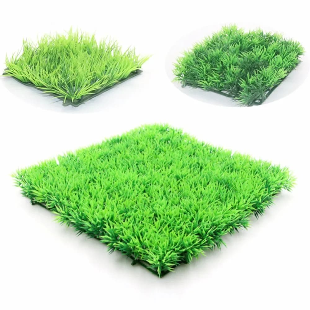 Plante d'herbe verte en plastique ABS artificiel, pelouse d'aquarium aquatique, décor d'aquarium écologique, fournitures d'aquarium