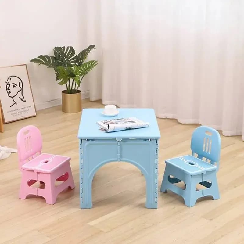 Ensemble table à manger et chaise pliantes pour bébé, bureau d'écriture en plastique, tables portables extérieures, ménage pour enfants