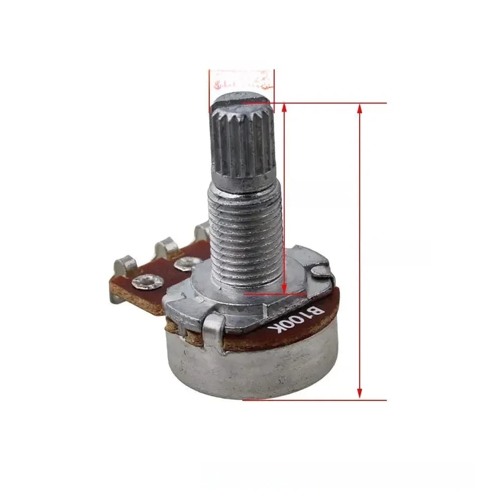 Amplificateur d'arbre à 3 broches, 18mm, double potentiomètre stéréo, 10 pièces, A10k A100K A250K A500k B100K B250K B500K