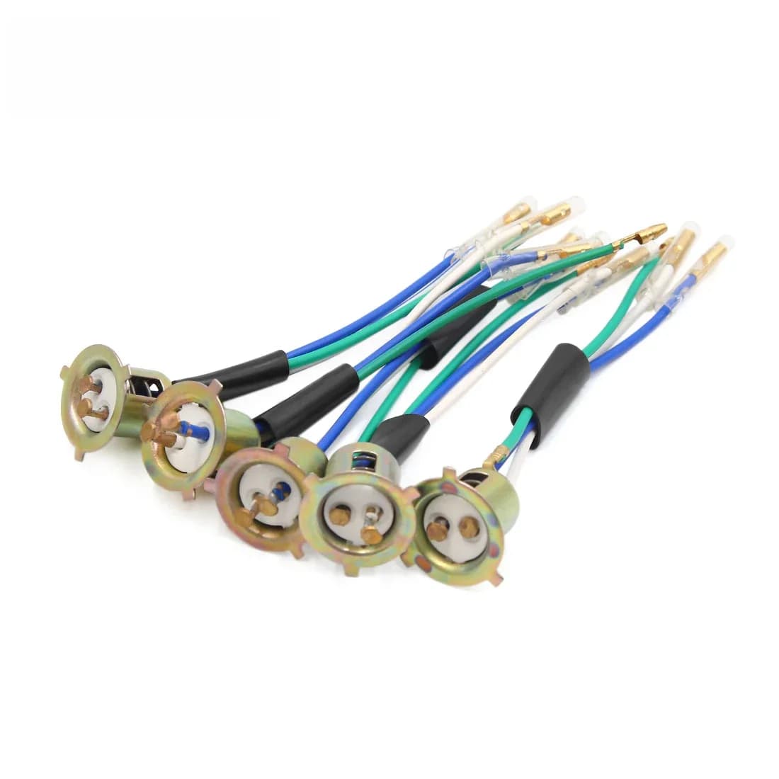 Motoforti 1 pièces 2 pièces 5 pièces en métal 3 fils moto phares ampoule douille support de lampe adaptateurs de faisceau de câbles pour moto