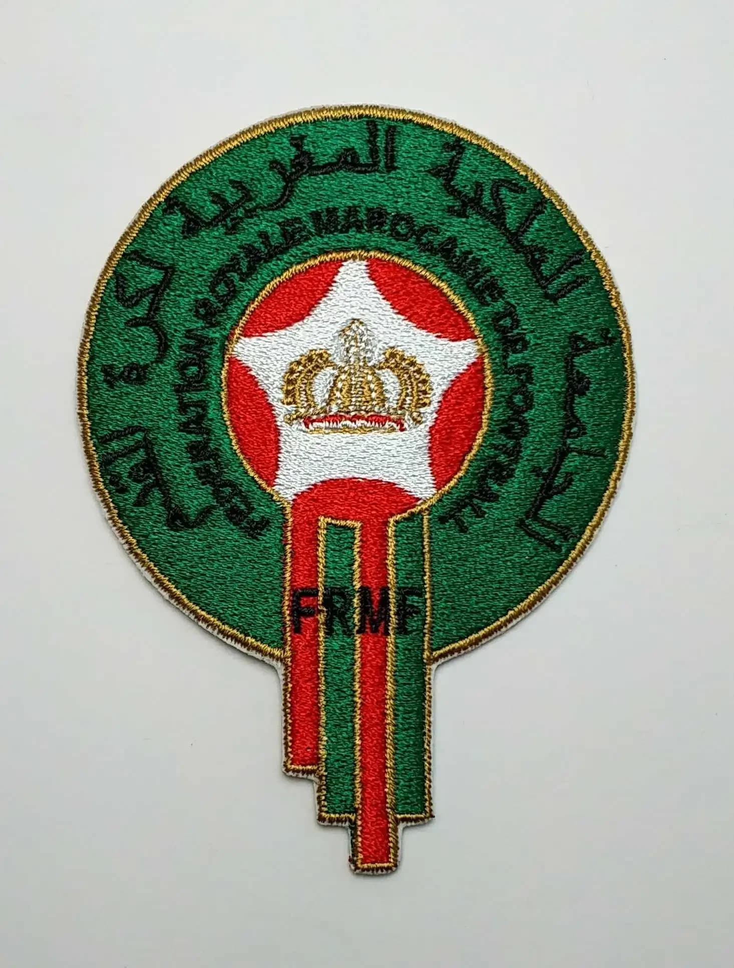 2 pièces, patch thermocollant brodé, logo de l'équipe nationale de football du Maroc, écusson, badge, applique, Buegelbild