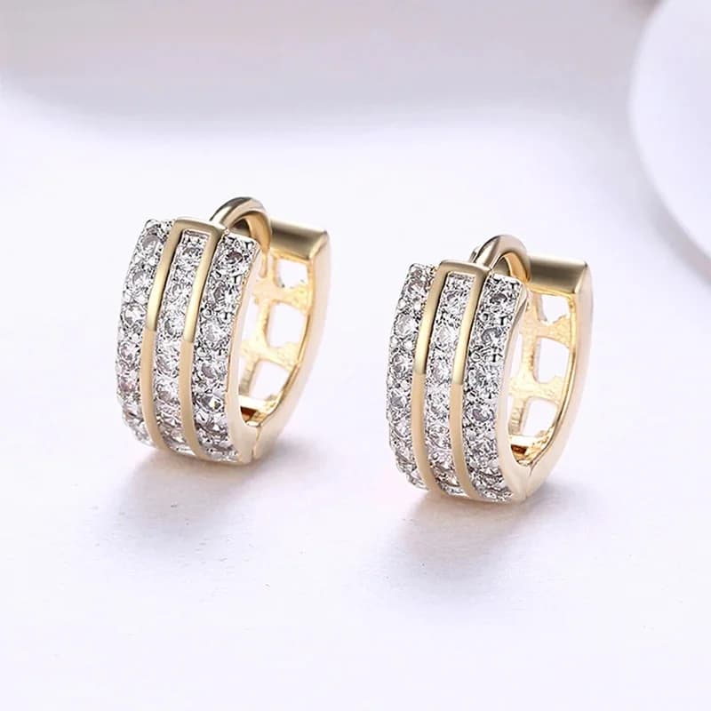Aravant 925 argent 15MM or 18K petites boucles d'oreilles pour les femmes bijoux de charme de mode