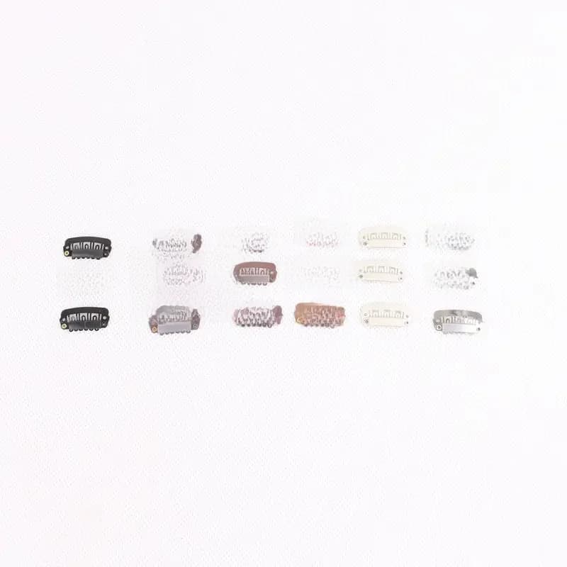 Clips à pression pour Extension de perruque, 50 pièces, 2.3cm, couleur marron, noir, épingles à cheveux en PP, grands outils de coiffure