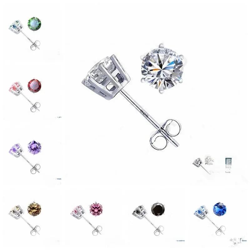 Boucles d'oreilles rondes à la mode en argent Sterling 925 véritable pour femme et fille, beaux accessoires, article de cadeau