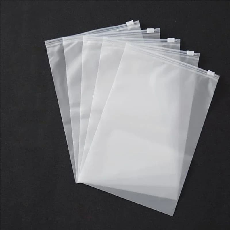 Sac de rangement en plastique transparent mat pour vêtements et chaussures, 10 pièces, sac de rangement étanche à fermeture éclair, organisateur Portable, sac givré, fournitures ménagères