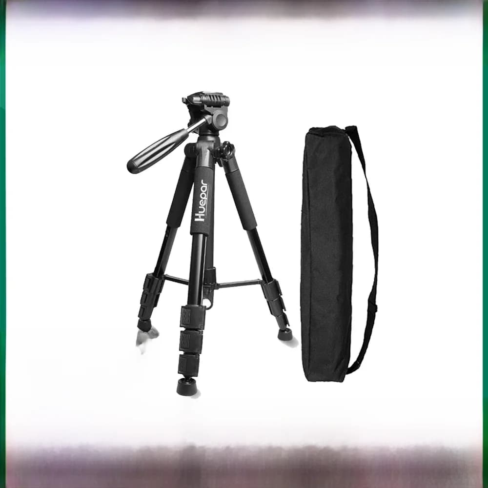 Trépied de caméra de voyage multifonction Huepar 56 "/143 cm trépied de niveau Laser réglable avec tête panoramique pivotante à 3 voies avec niveau à bulle