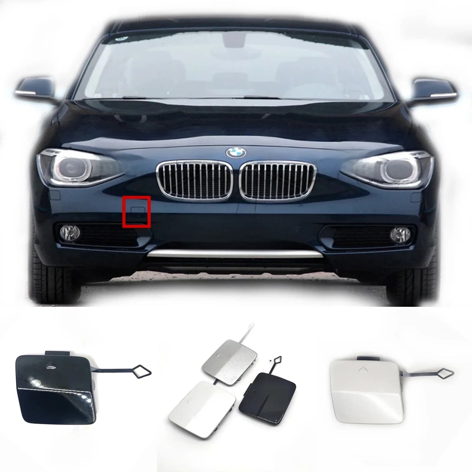 Couvercle de remorquage avant pour BMW, pare-chocs à œil, série 1 F20, F21, 114d, 114i, 116d, 116i, 118d, 118dX, 118i, 120d, 120dX, 125d, 11-14, 4 portes, 51117292947