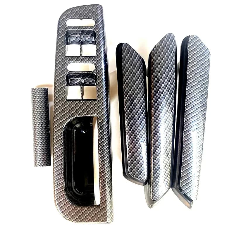 Poignée de porte en fibre de carbone, cadre de commutateur de fenêtre pour VW Passat B5 98-05 3B 186717 E 3B 4867179 B 3B 0867180 Un 3B 4867180 B 3B 4867372