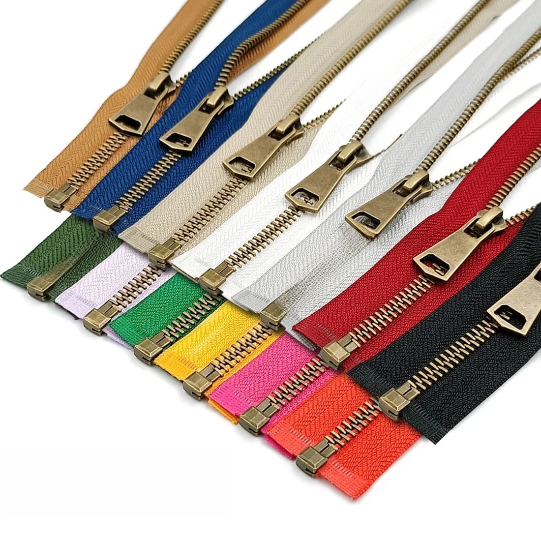 5 # Haute qualité coloré bout ouvert serrure automatique cuivre métal fermeture éclair bricolage artisanat pour vêtements poche vêtement couture chaussures sacs