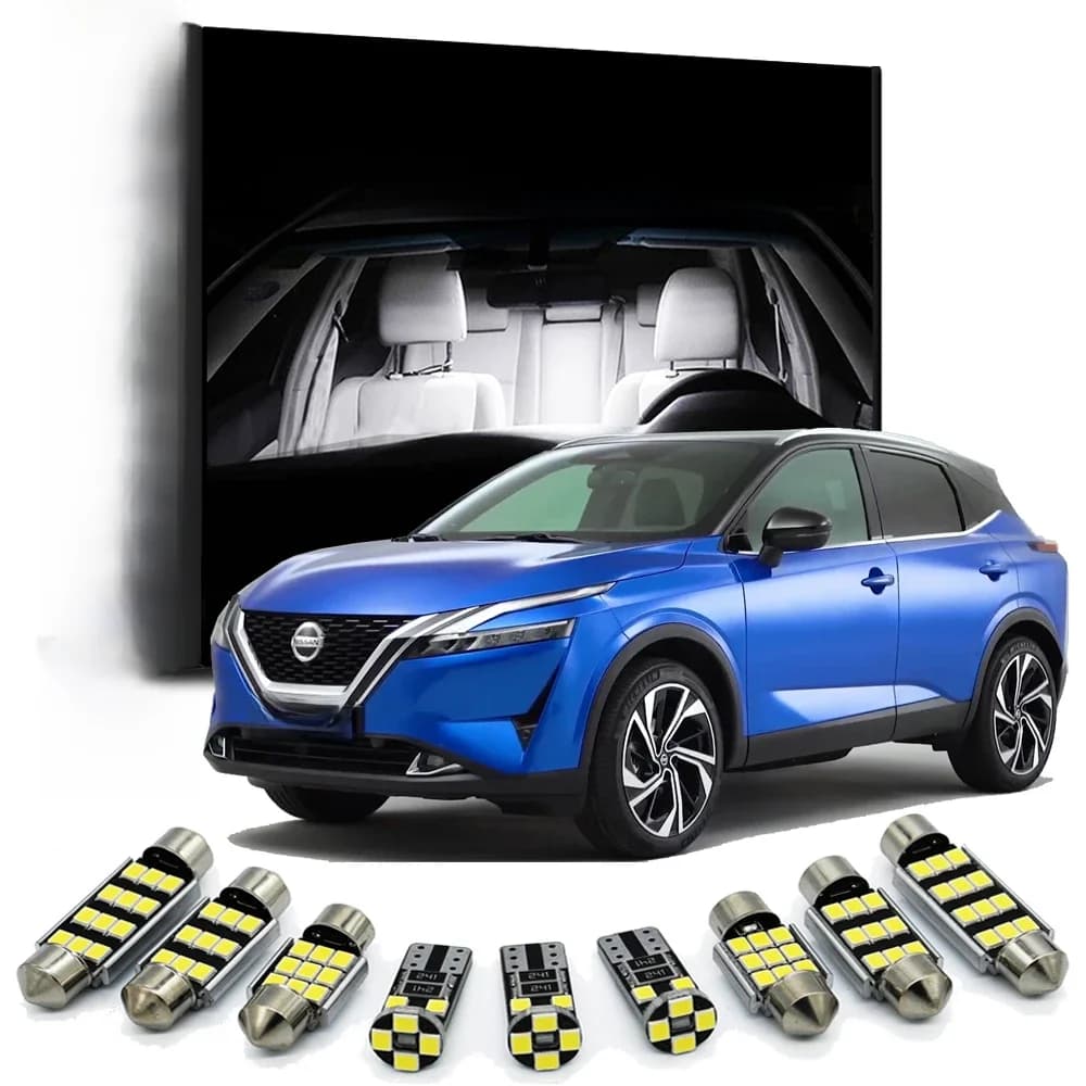Zoomsee Intérieur LED Pour Nissan Qashqai J10 J11 J12 2007-2019 2020 2021 2022 Canbus Véhicule Ampoule Intérieure Dôme Carte Coffre Kit de Lumière