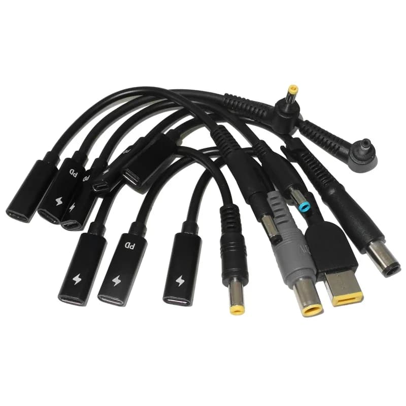 65W PD Type C USB 3.1 câble adaptateur d'alimentation femelle vers connecteur d'alimentation convertisseur 4.0*1.35 5.5*2.5 4.5*3.0 4.0*1.7m