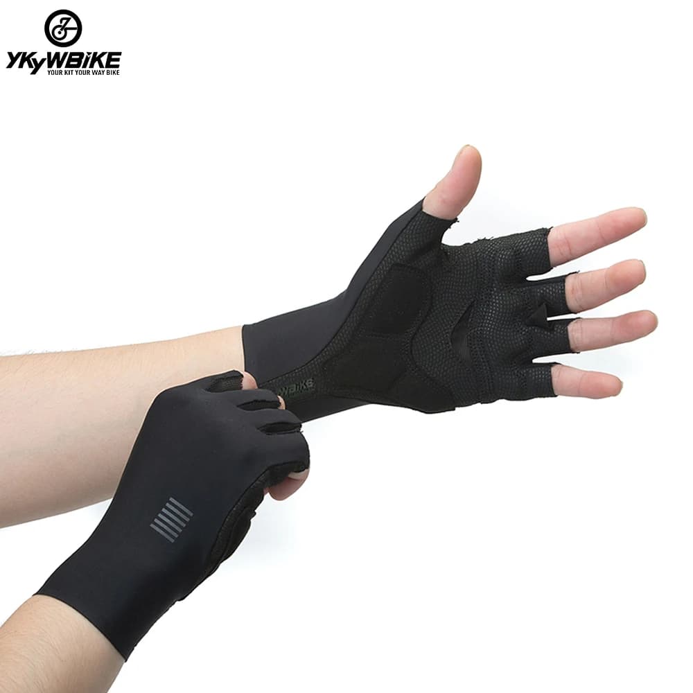 YKYWBIKE gants de cyclisme vtt gants de vélo sport demi doigt vélo Goves hommes femmes respirant antichoc gants