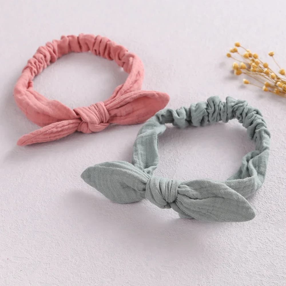 Oreilles de lapin bébé fille bandeau élastique fille bandeau nouveau-né bébé arc bandeaux nœud papillon cheveux accessoires