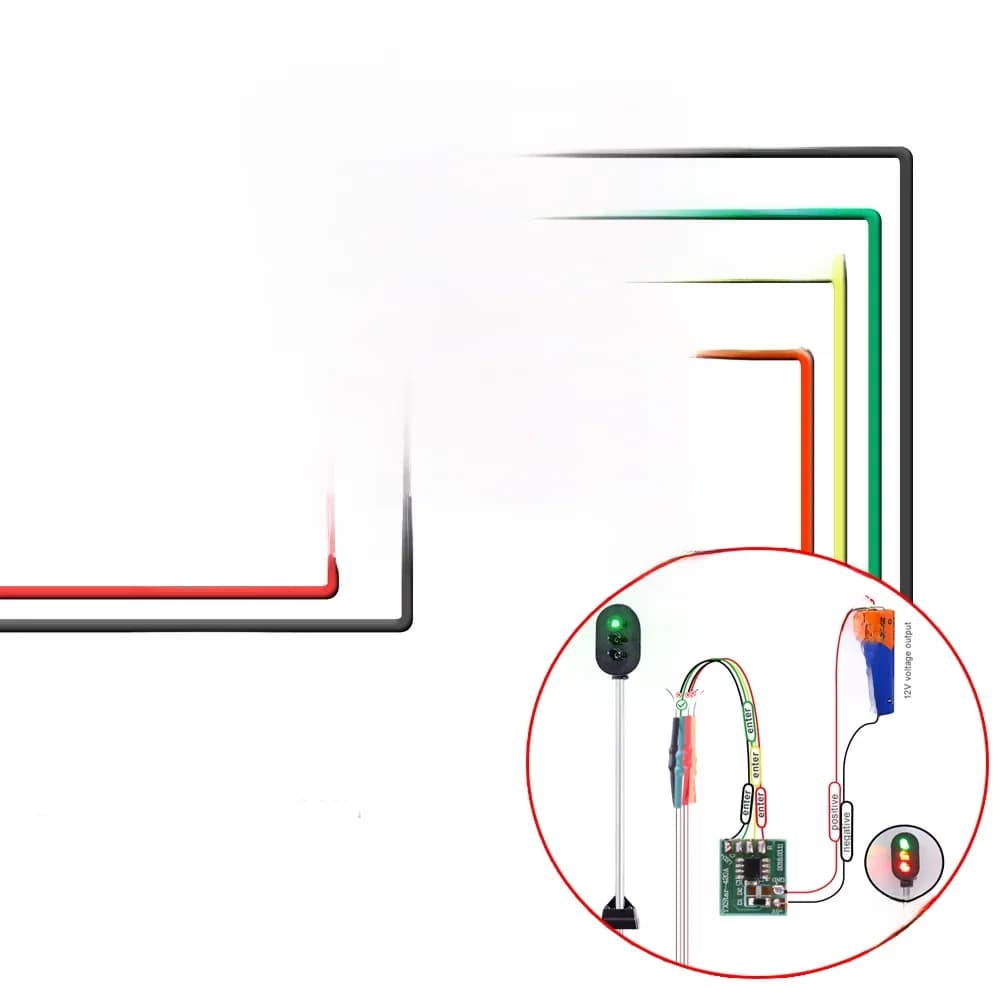 3 pièces HO N échelle modèle Circuit imprimé électrique feu de signalisation modèle HO échelle Train chemin de fer Miniatures