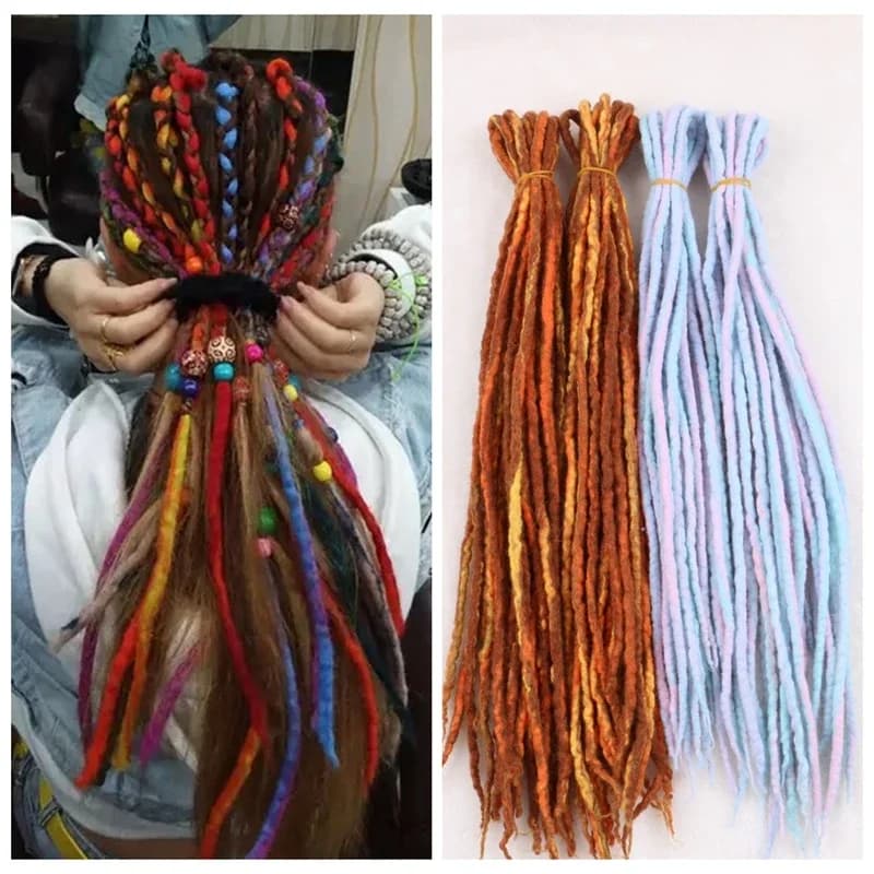 Desire For Hair-Dreadlocks Synthétiques Douces à Double Extrémité, Extensions de Cheveux Tressés en Laine, Style Hip-Hop, Faits à la Main