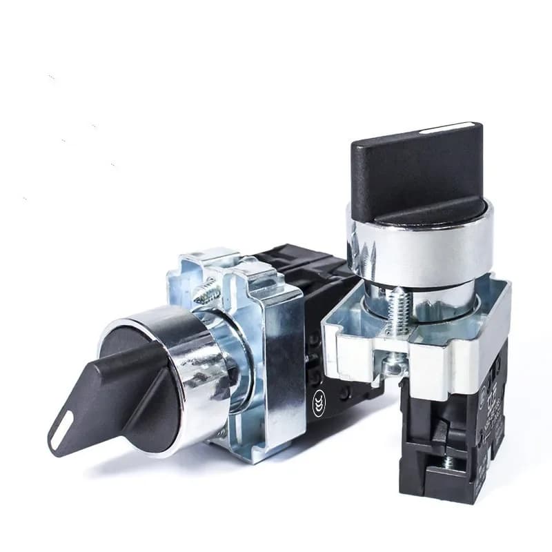 22mm XB2-BD21 75023 75025 75033 75045 75053 1NO/2NO/1NO1NC 2/3 Position Auto Verrouillage/Auto Réinitialisation Sélecteur Bouton Commutateur
