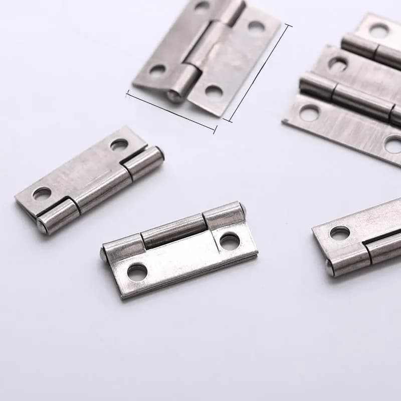 Charnière de meuble en acier inoxydable, adaptée aux portes, 3A, longueur d'environ 25mm, largeur 19mm, épaisseur 0.9mm, petit, 1 po, 20 pièces
