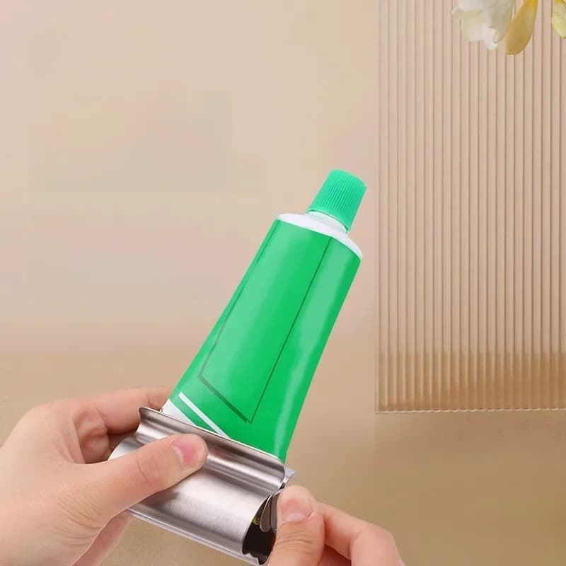 Presse-Tube de dentifrice créatif, rouleau de dentifrice Simple en acier inoxydable, économie de travail, Tube de dentifrice, nettoyant pour écriture