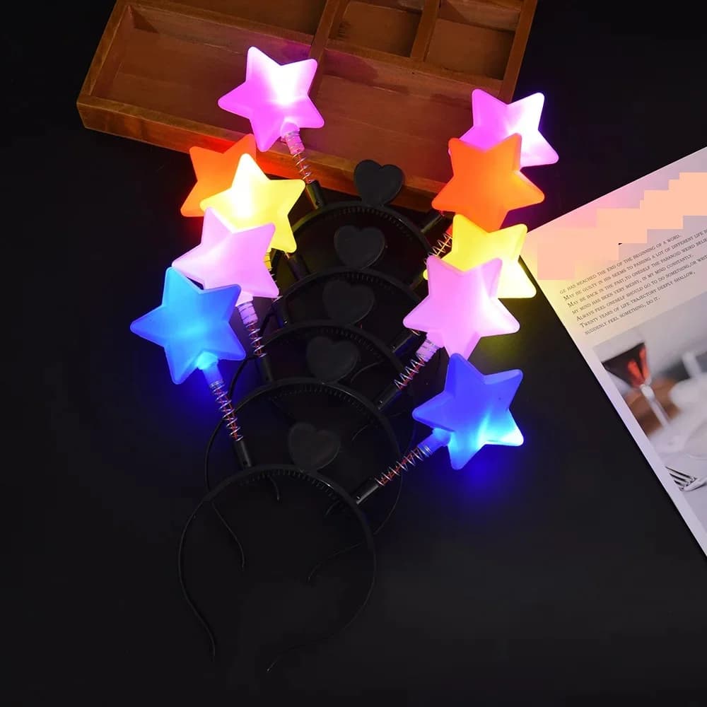 LED bandeau étoile bandeau de cheveux coiffure bandeau lueur accessoires de fête décoration pour enfants enfants adulte Cosplay anniversaire mariage