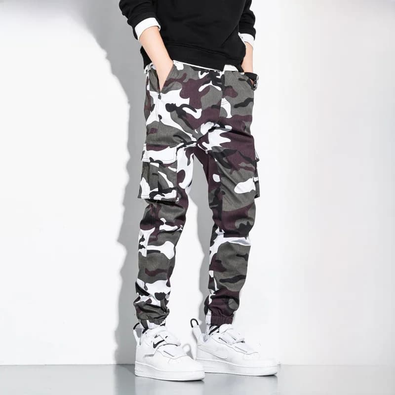 CamSolomon-Pantalon cargo en coton pour homme, survêtement d'extérieur, style militaire, streetwear décontracté, avec poches, grande taille 8XL