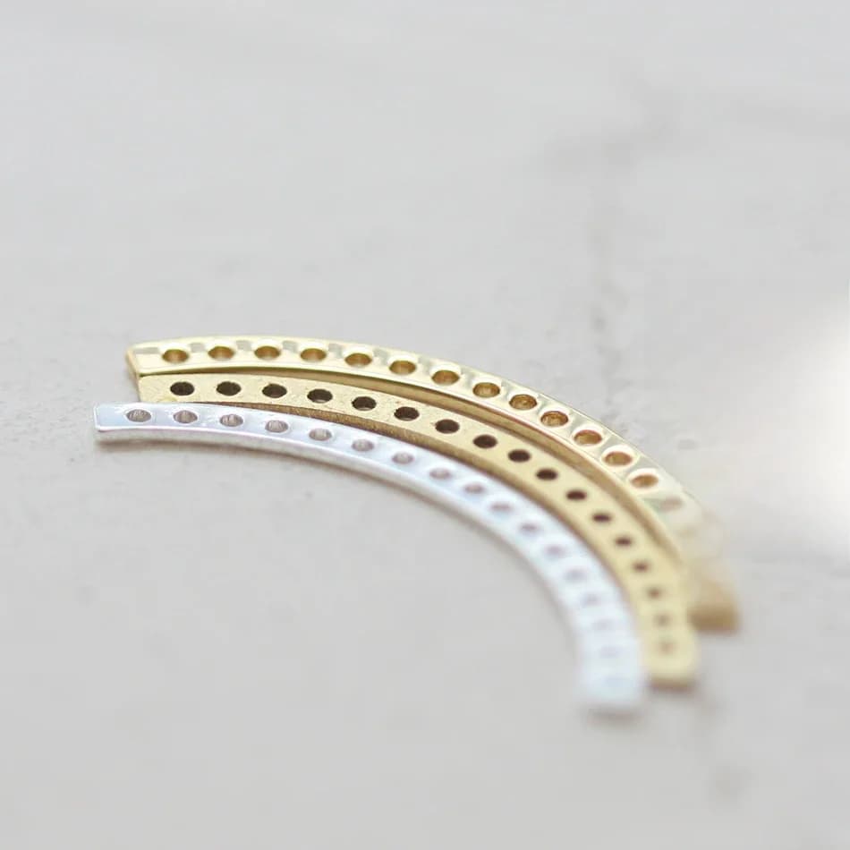 Fourniture de bricolage-laiton brut massif trouver des maillons à trous multiples-30x2mm (4636C)