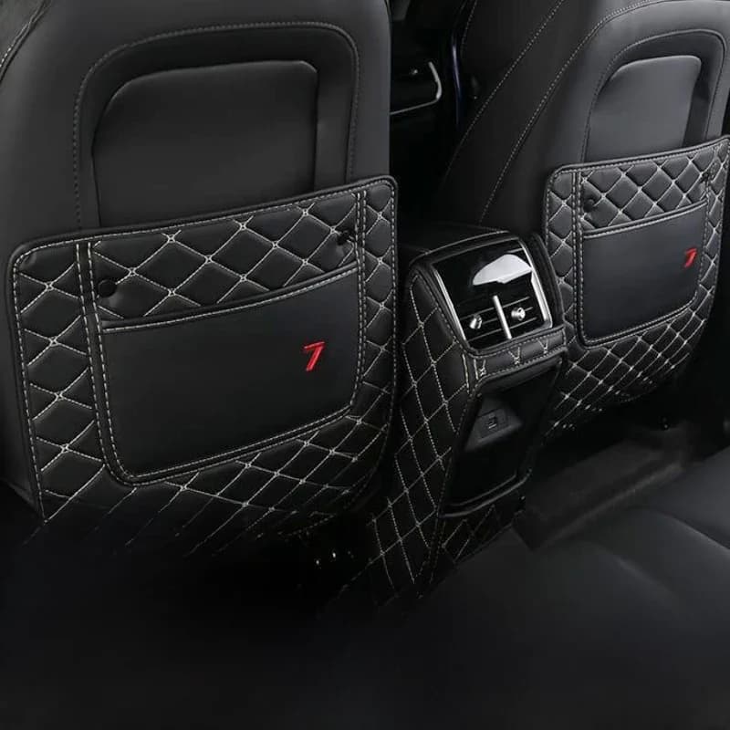 Sac de rangement Anti-coup de pied en cuir pour Chery Tiggo 7 Pro, imperméable, protection du dos du siège de voiture, housse de boue, accessoires d'intérieur