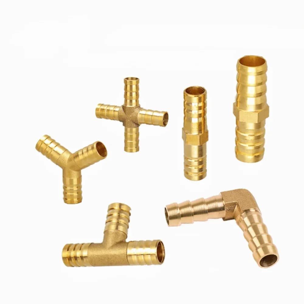 Raccord de tuyau en laiton, coude droit en forme de T Y X, connecteur 2 3 4 voies pour Tube d'eau en cuivre de 6mm à 19mm 8mm 10mm 14mm 16mm 19mm