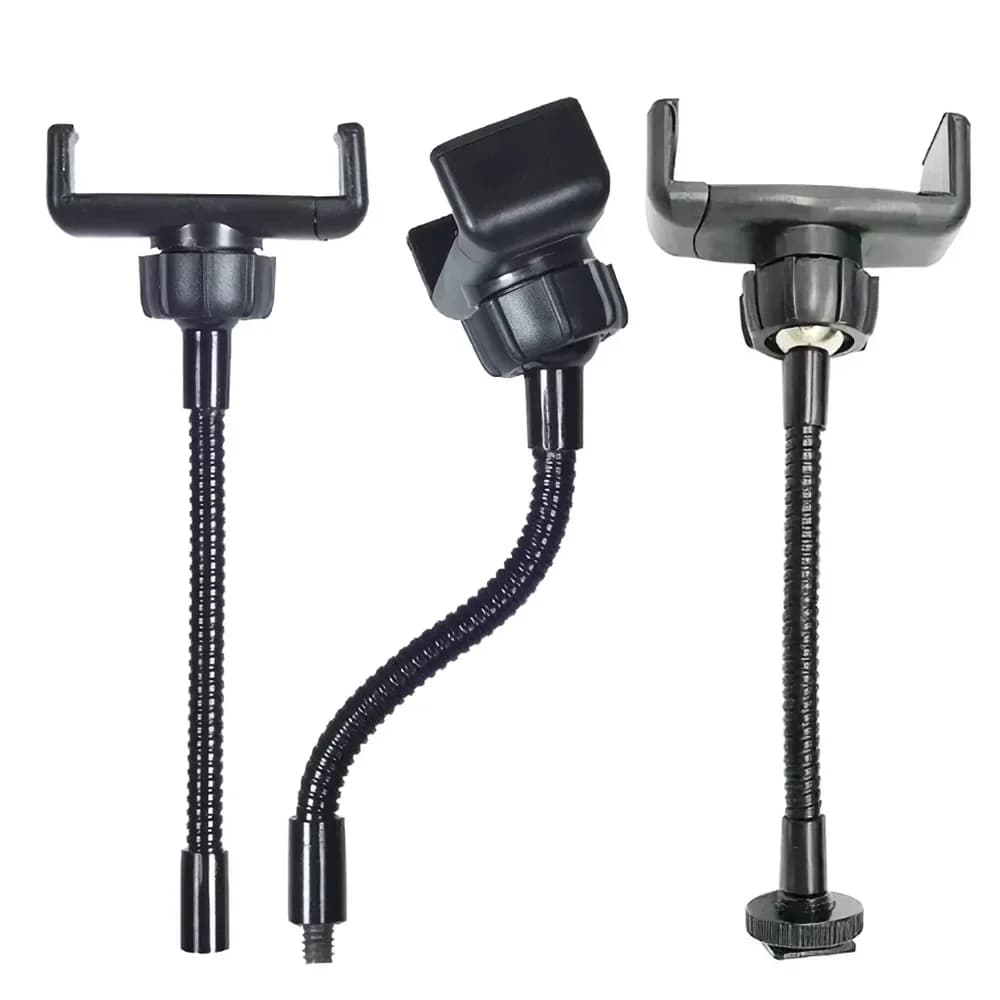 Support pour téléphone, tuyau Flexible, bras Long, Clip pour anneau lumineux, pièce de rechange, Clip de montage 360, support à pince, trépied monopode
