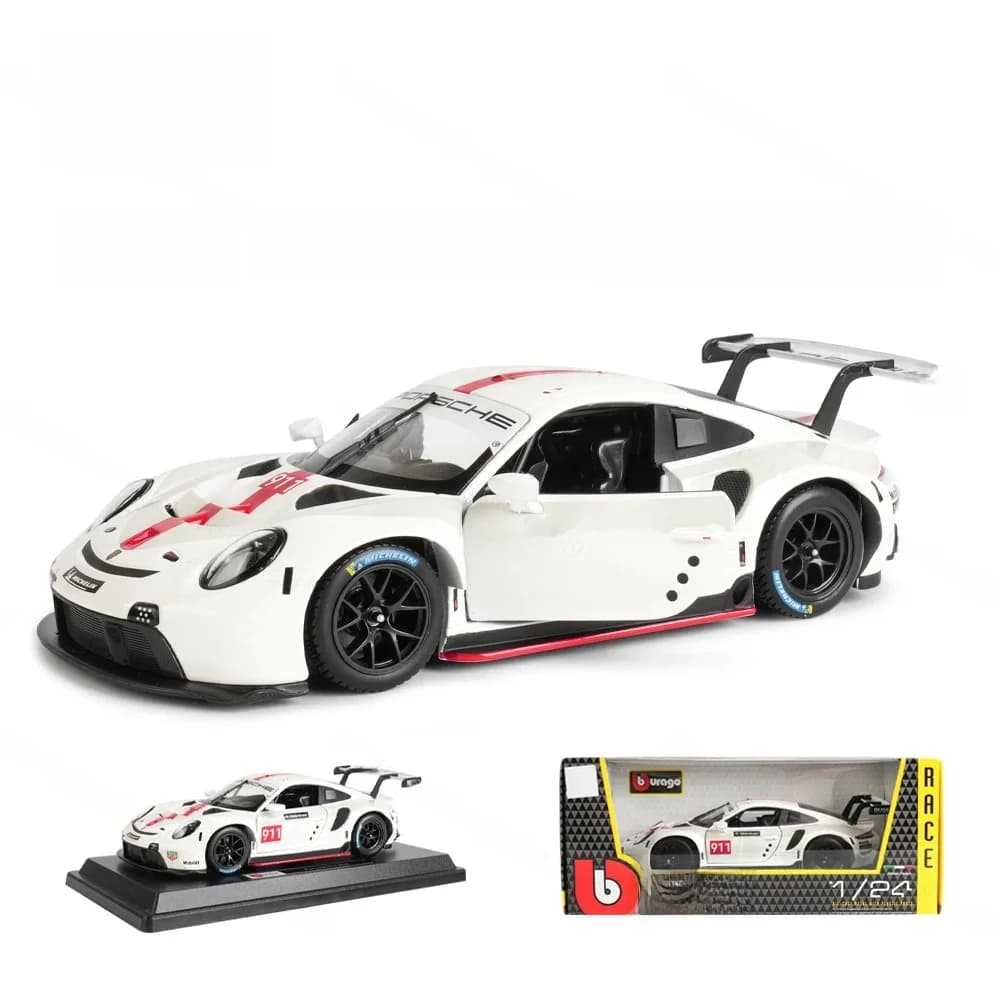 Bburago 1:24 Porsche 911 RSR voiture de sport statique moulé sous pression véhicules modèle de collection voiture jouets
