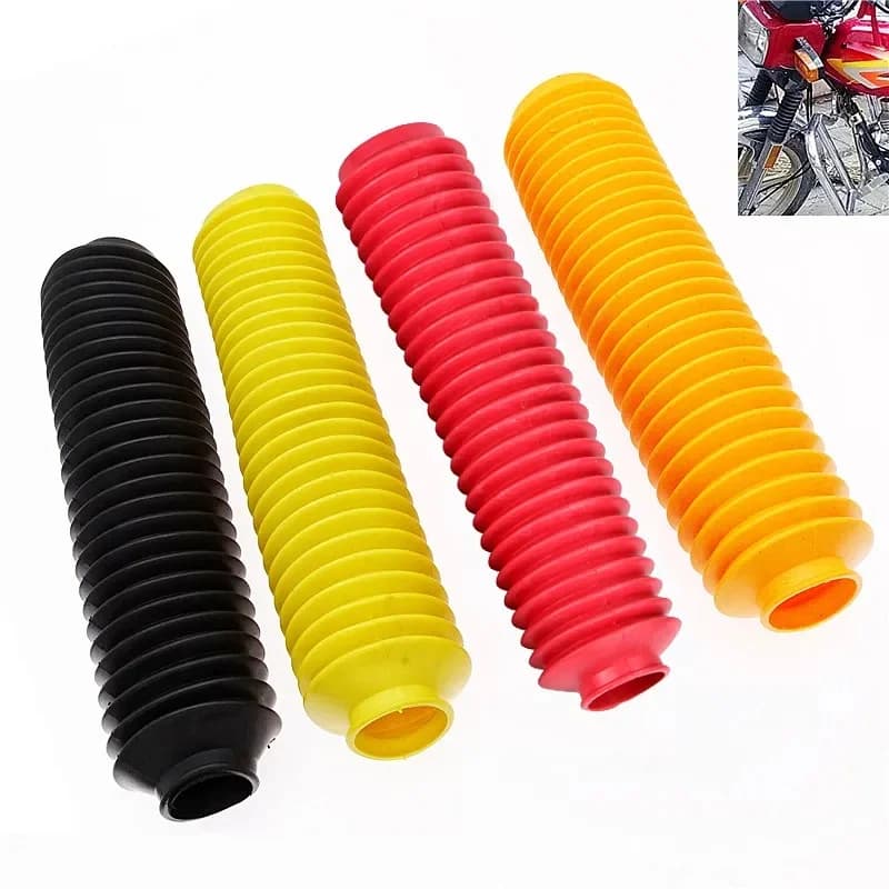 Cache anti-poussière universel pour fourche avant de moto, caoutchouc, amortisseur, bottes de protection, Honda, Kawasaki, Suzuki, Yamaha, 310mm, 1 paire
