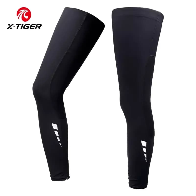 X-TIGER Manchon de jambe de vélo Manchon de bras de sport Manchons de jambe anti-UV en tissu glacé Manchon de jambe de vélo Course Fitness Manchettes de cyclisme