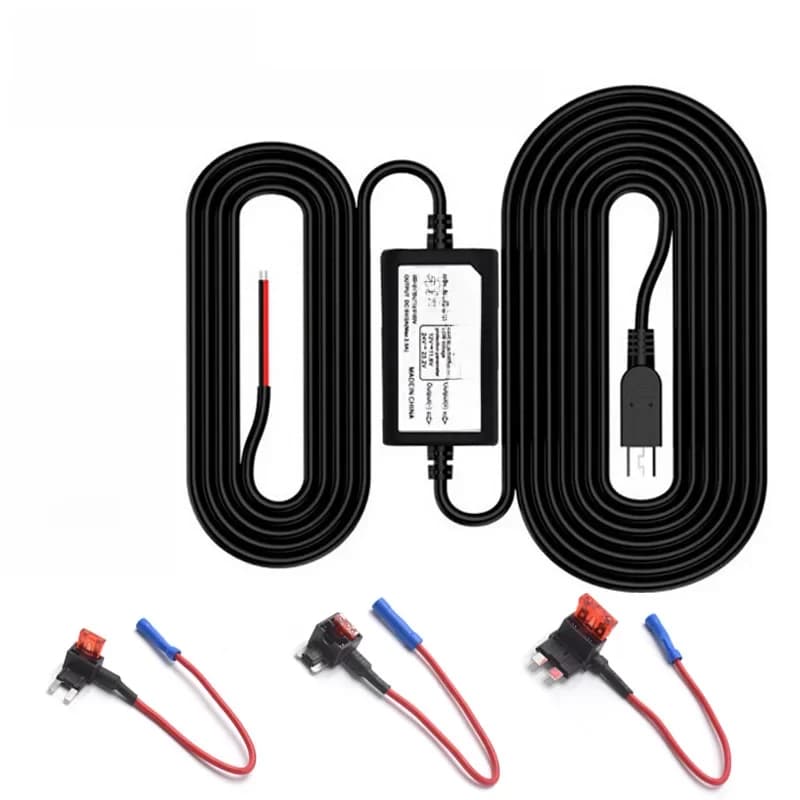 Adaptateur de chargeur de caméra de tableau de bord de voiture, Mini Micro Type C USB 5V 2,5 a, Kit de fil dur DVR pour XiaoMi 70Mai YI 360