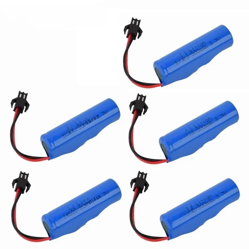 Batterie Lipo 3,7 V 800 mAh pour Pièces de Voiture RC JJRC C2 D828 14500 SM-2P pour Voiture RC Cascadeuse, Jouets et Accessoires