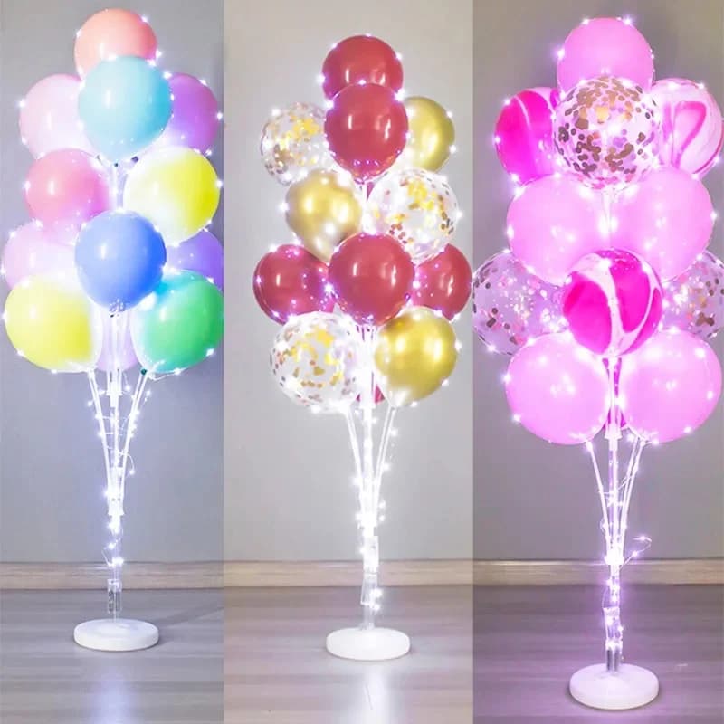 Kit de support de ballons lumineux pour la décoration, la plus grande lumière disponible, faire des ballons pour la pièce maîtresse de table et de sol avec base, événement de mariage