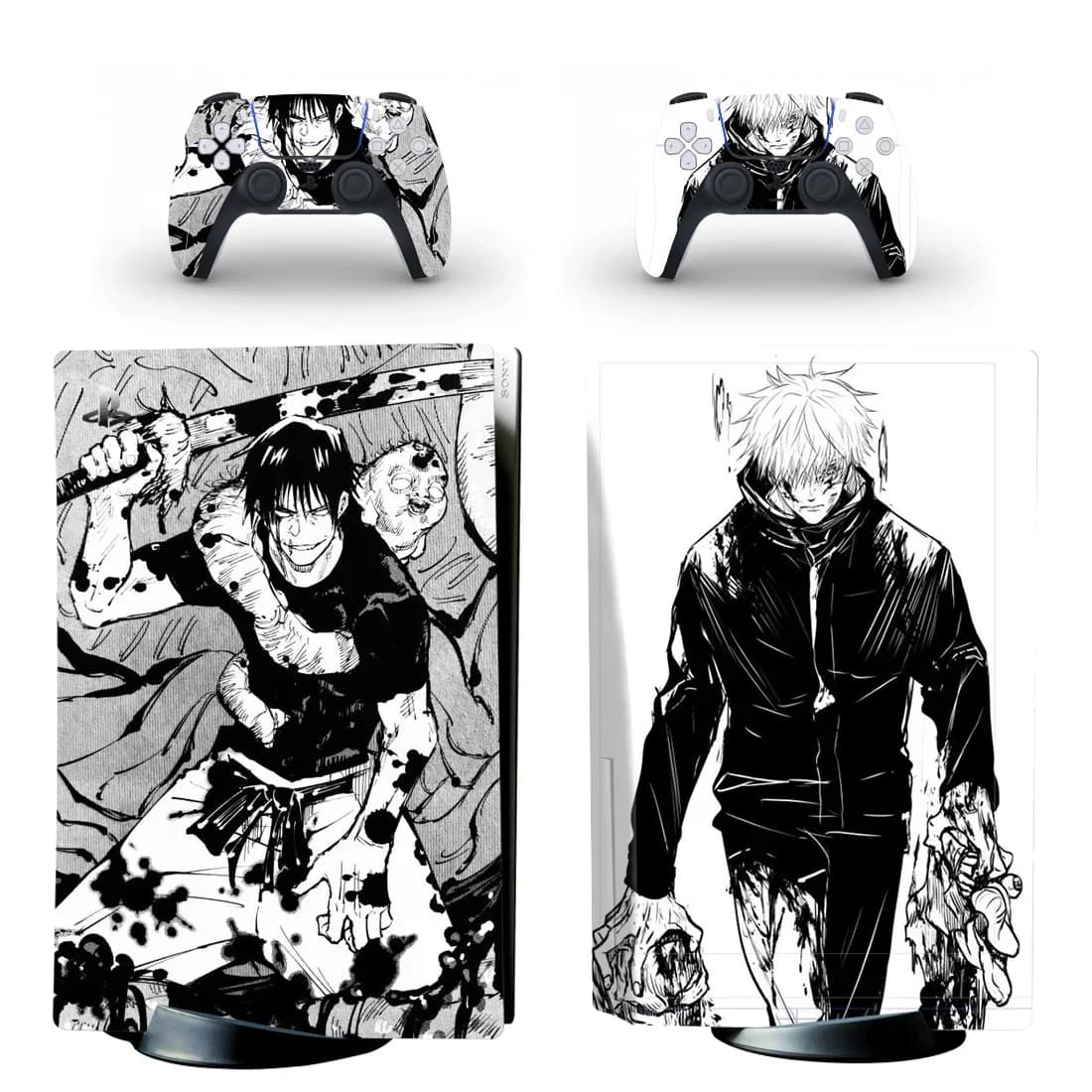 Jujutsu Kaisen Gojo Satoru PS5 autocollant de peau de disque pour Console Playstation 5 et 2 contrôleurs décalcomanie peaux de disque de protection en vinyle