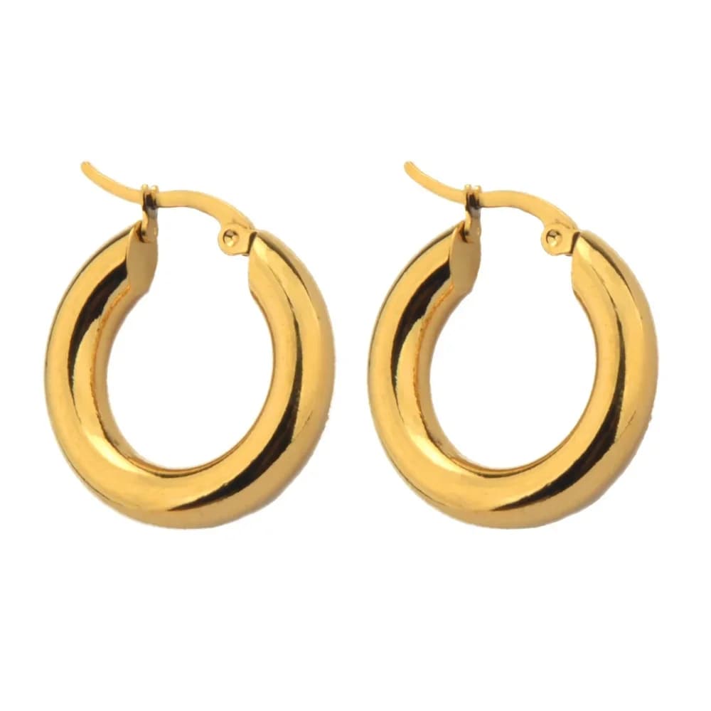 BTEN-Boucles d'oreilles classiques en acier inoxydable, Boucles d'oreilles populaires, Solide, Lisse, Fin, Poli, 2 couleurs, SION L, Poids, 20-30mm, Nouveau