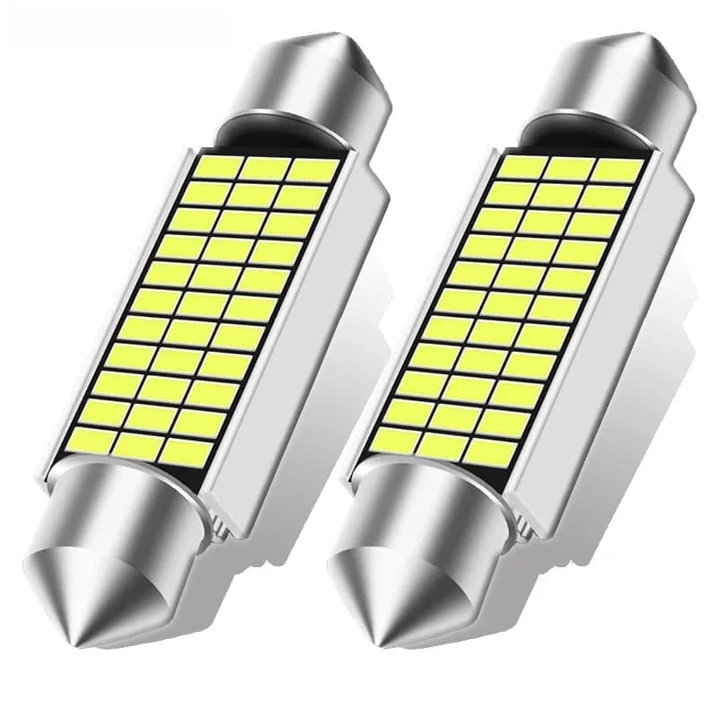 RXZ 2PCS Ampoules LED Festoon C10W C5W Canbus 31/36/39/41MM sans erreur pour éclairage intérieur, ampoules de positionnement, éclairage de plaque d'immatriculation automobile Blanc