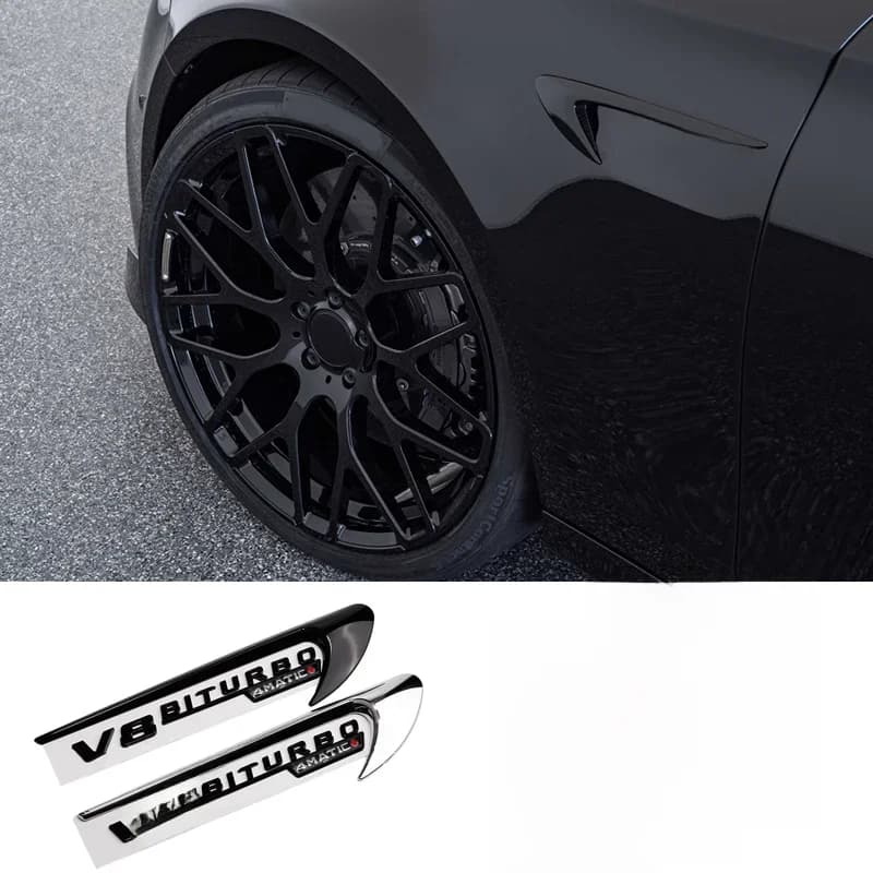 V8 V12 BITURBO TURBO 4MATIC 700 800 900 insigne d'emblème latéral d'aile pour Brabus pour Mercedes G W463 W205 W213 X253 W218 117