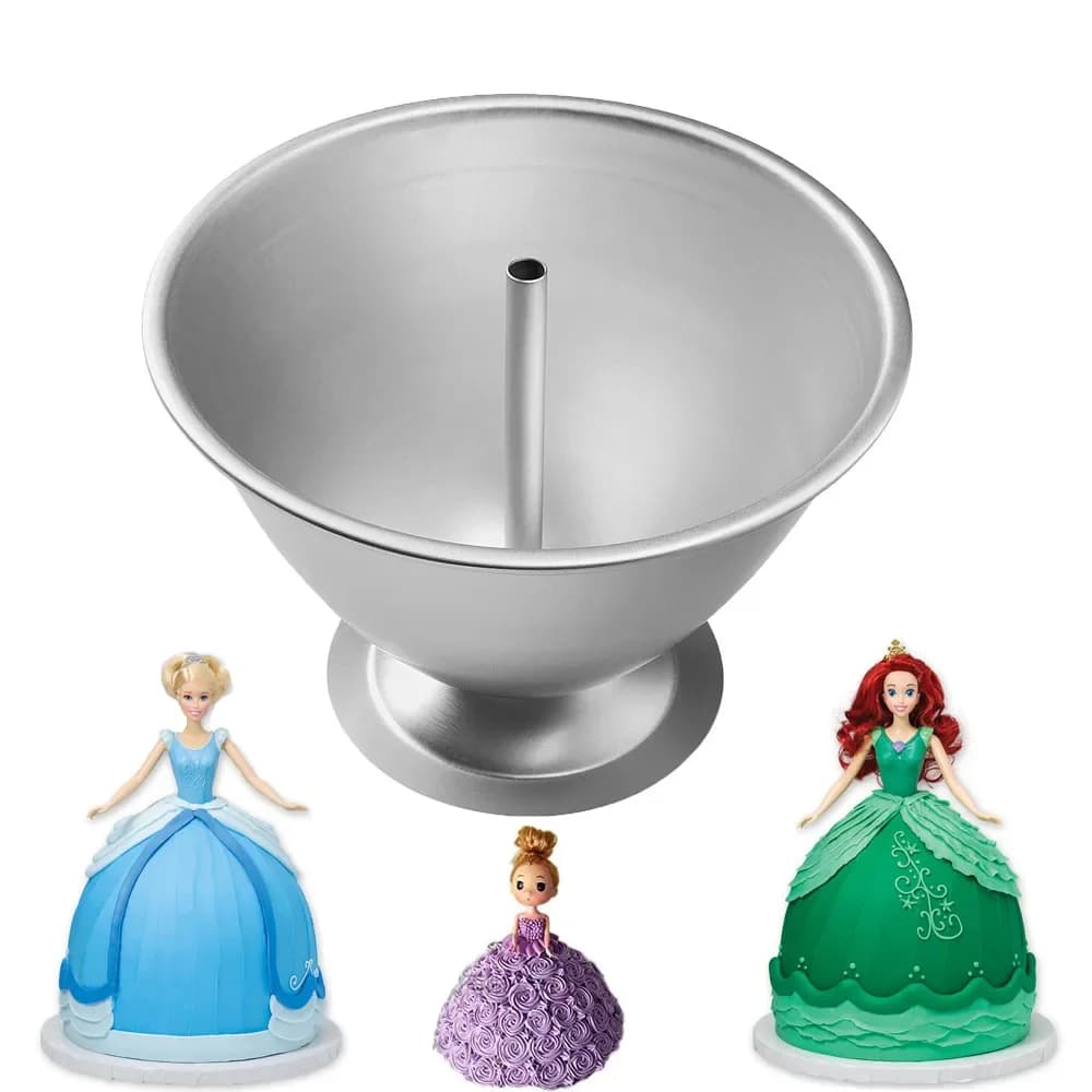 6/8 pouces 3D princesse robe poupée gâteau Fondant cuisson poêle étain décoration faisant moule moule gâteau d'anniversaire moule ustensiles de cuisson