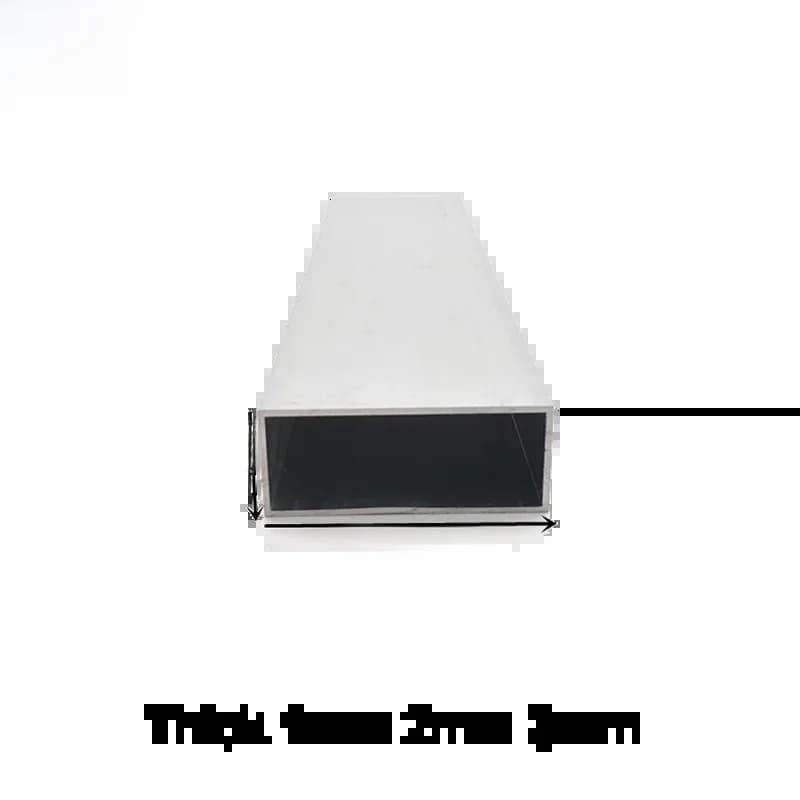 Profilé en aluminium rectangulaire 25x50mm, épaisseur 1mm 2mm 3mm, tube carré en aluminium 6063, profilé en aluminium pour la décoration