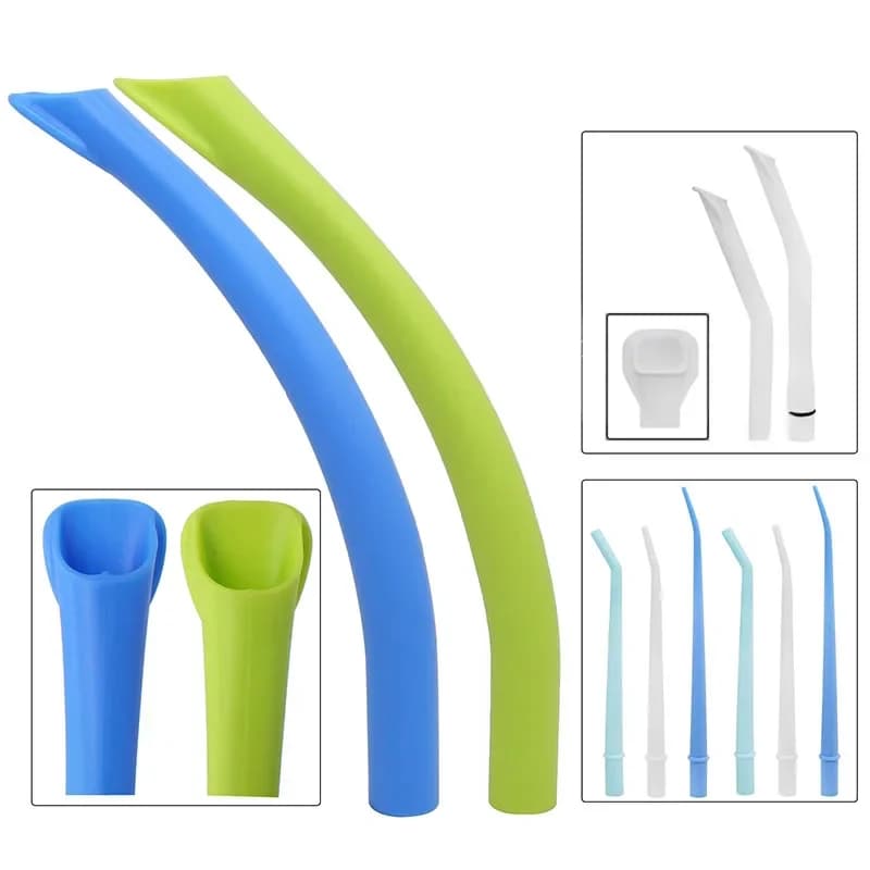 Embouts d'aspiration dentaires autoclavables, embouts d'évacuation dentaires en bec de canard, aspirateur, Tube de salive, embouts d'aspiration, matériau dentaire
