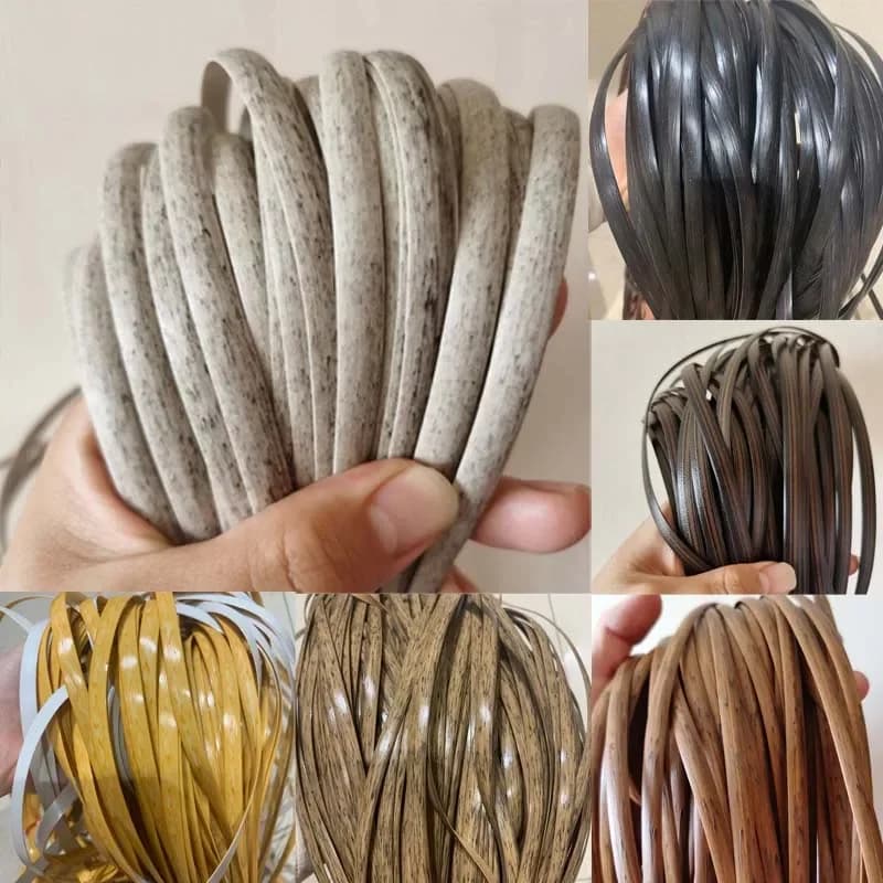 Rouleau de matériau en rotin synthétique plat dégradé PE de 10 mètres, corde de tissage faite à la main, réparation de meubles, lit, canapé, chaise, panier de Table