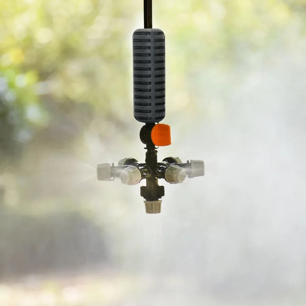 Buse d'atomisation croisée avec assujet, arroseurs d'eau de brouillard, serre et jardin, 1 ensemble