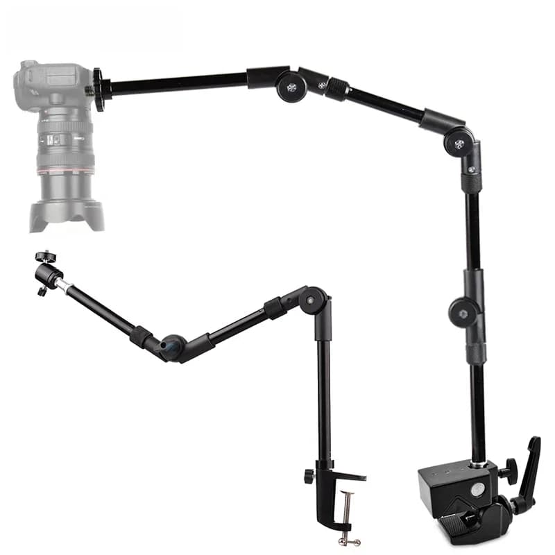 BFOLLOW bras magique articulé 25 "32" support à pince pour appareil photo reflex numérique caméscope prise de vue vidéo aérienne Webcam tablette support de téléphone