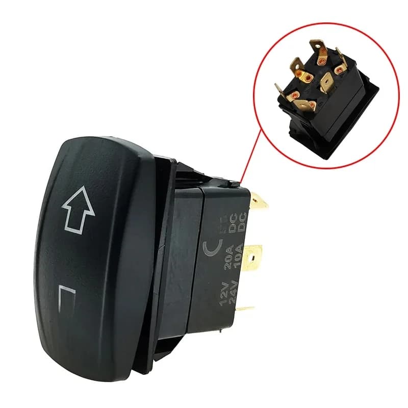 Interrupteur à bascule momentané DPDT 6 broches (ON)-OFF-(ON) 12V pour inversion de polarité haut/bas, compatible ARB/Carling/NARVA